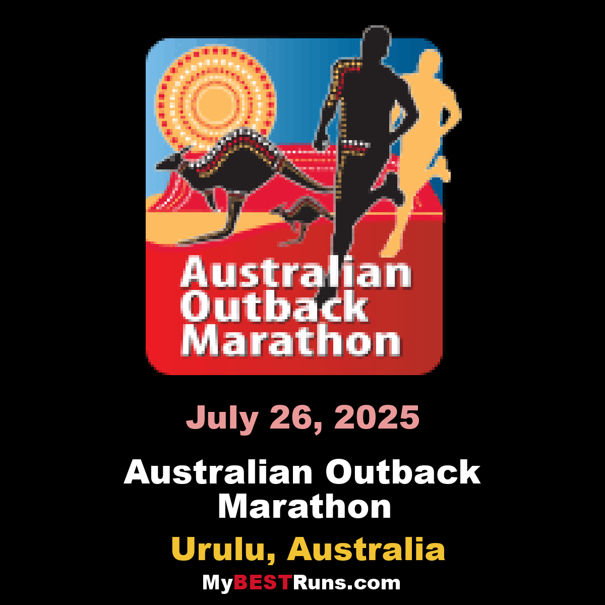 Australian Outback Marathon Urulu, Australia 7/25/2020 My BEST