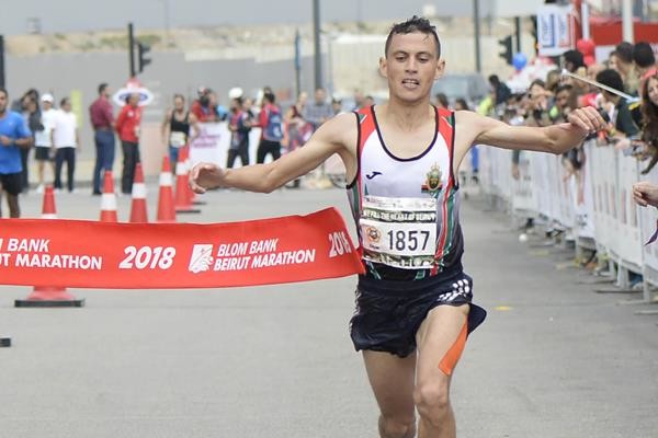 Mohamed Reda El Aaraby of Morocco breaks MenÂ´s course records in Beirut