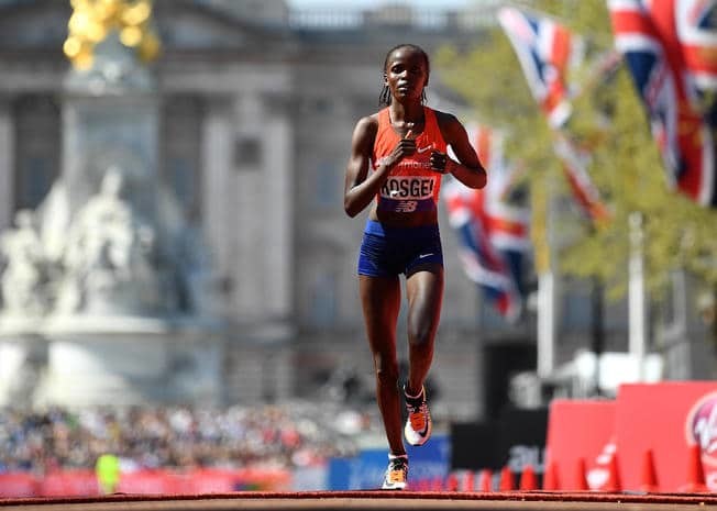 World record holder Brigid Kosgei will defend her title at the Virgin Money London Marathon