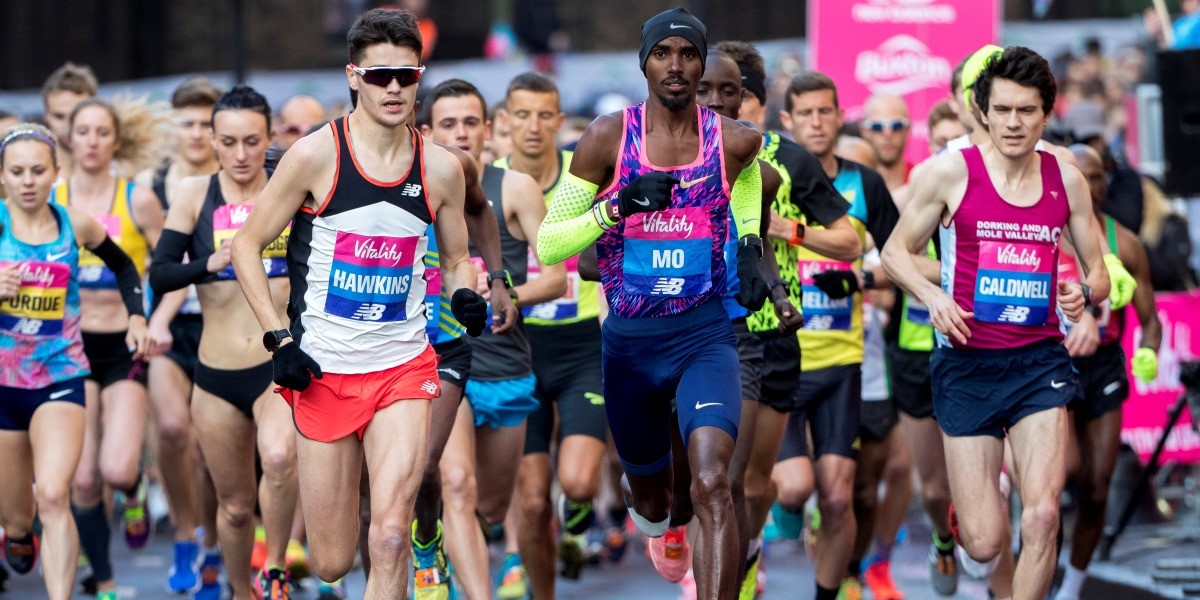 Only seconds separated the top three in Mo Farahâ€™s first race in six months 