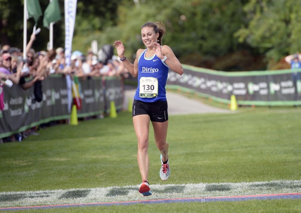 Michelle Lilienthal, a three-time Maine women's champion of the Beach to Beacon 10K, will be seven months pregnant when she toes the line in Cape Elizabeth on Aug. 3