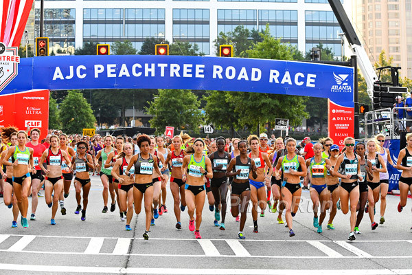 A Strong Elite womenÂ´s Field is set to attempt to lower the course record of 30:32, set by Lornah Kiplagat in 2002 at AJC Peachtree Road 