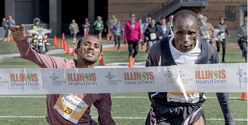 My Best Runs helped tell the world about the photo finish at the 2018 Illinois Marathon