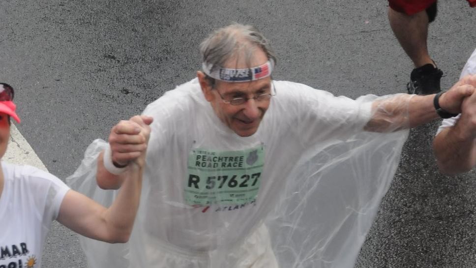 Lamar Perlis, 93 is not the fastest but will be the oldest male running the Peachtree 10K July 4th