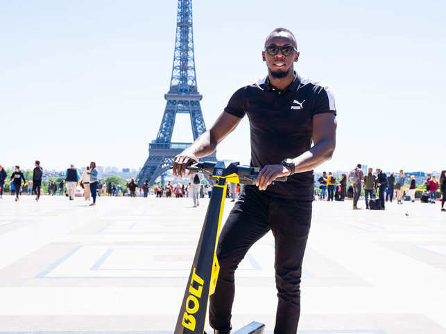 Sprint superstar Usain Bolt jumps into Paris scooter mania business