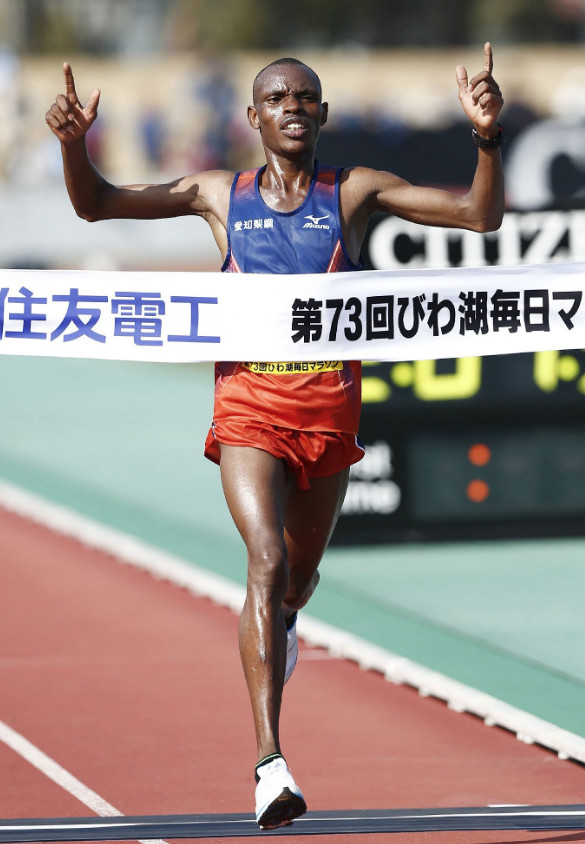 Macharia Ndirangu wins Lake Biwa Marathon; Shogo Nakamura leads Japanese in seventh