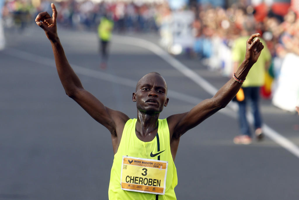 Abraham Cheroben will battle it out with at least 14 other sub one hour runners at the Valencia Half Marathon