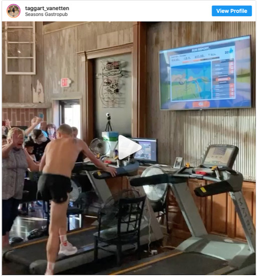 Two Treadmills Inside ... a Pub?! How This Runner Broke the 100-Mile Treadmill World Record
