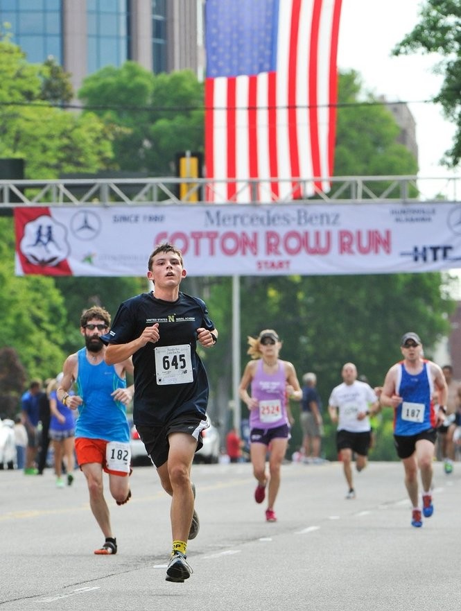The Cotton  Row Run in Huntsville is celebrating 40 years and is featuring a new 5k course
