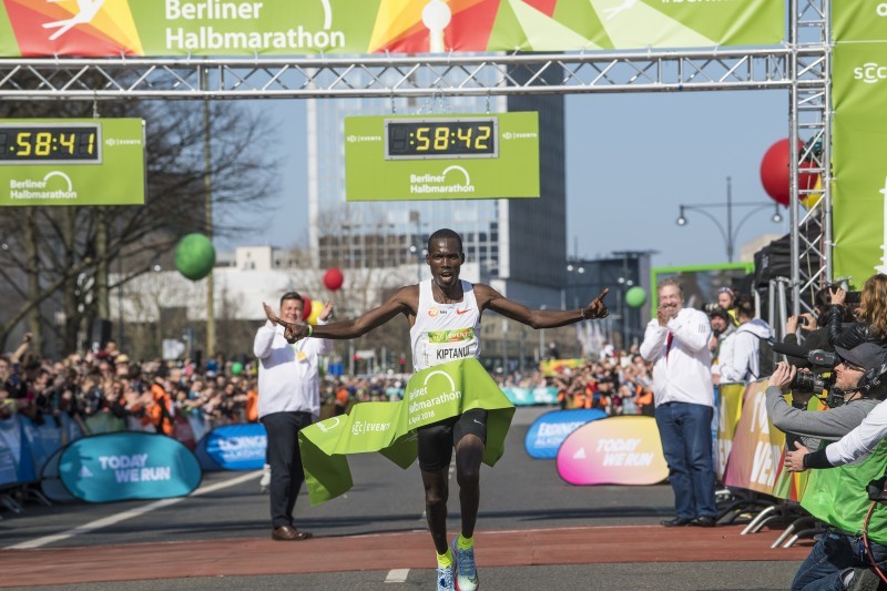 Erick Kiptanui was just 19 seconds off the world record at Berlin Half Marathon