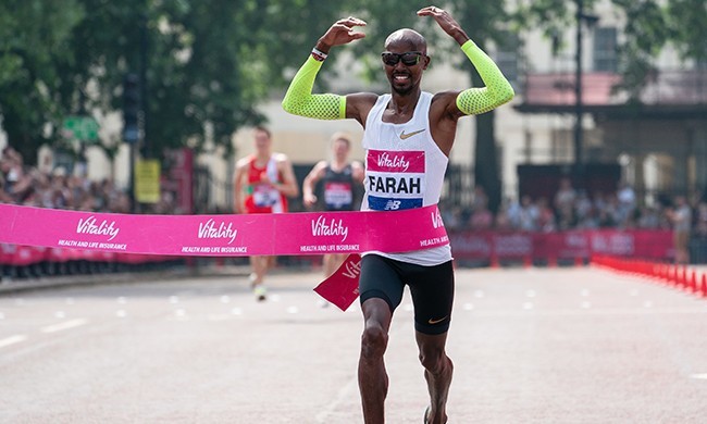 Mo Farah says it was nice running alongside club runners at London 10,000m