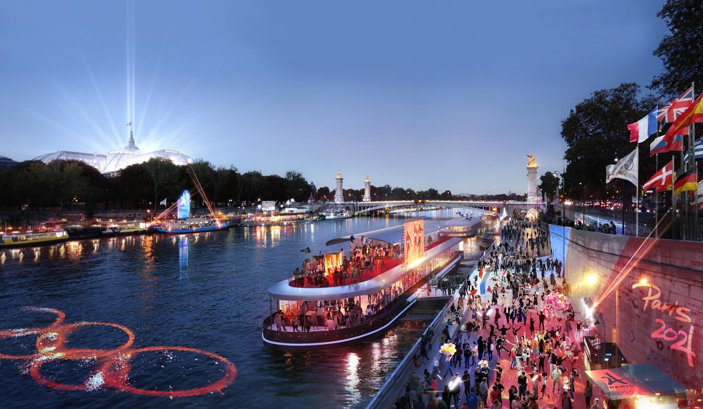 The 2024 Paris Olympic opening ceremony will be held on boats Running