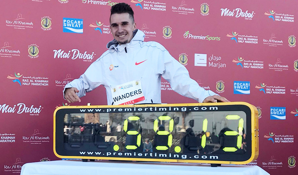 Switzerlandâ€™s Julien Wanders made history this morning by setting a European record of 59:13 at the 2019 RAK Half Marathon