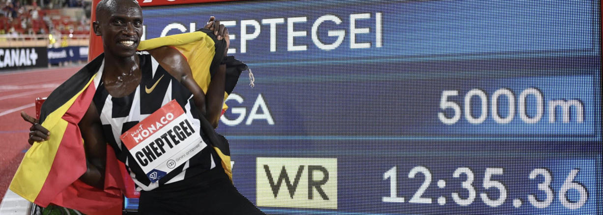 Joshua Cheptegei's world 5000m record of 12:35.36 set at the Wanda Diamond League in Monaco on August 14 has been ratified