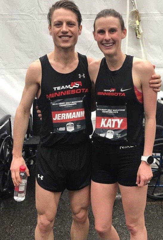 Katy and Tyler Jermann got married last summer, they train together and now are set to Run the Faxon Law New Haven 20K