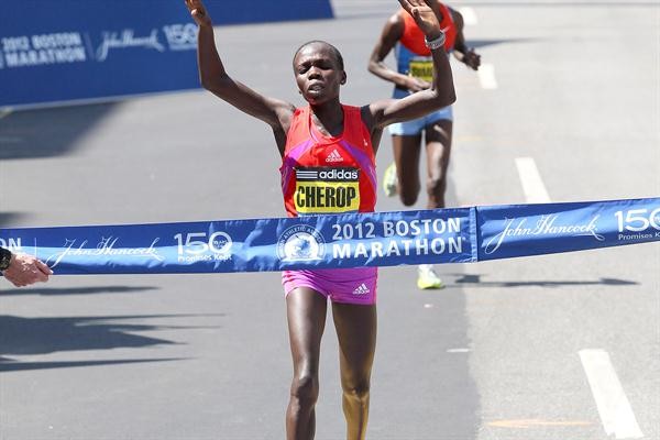 Sharon Cherop of Kenya is running the Boston Marathon aiming to reclaim title