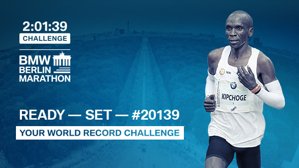 Be part of the 2:01:39 Challenge â€“ BMW BERLIN-MARATHON on September 26-27, 2020