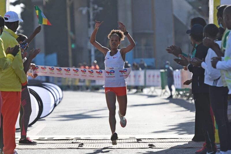 World half marathon bronze medalist Yalemzerf Yehualaw breaks race record at Great Ethiopian Run