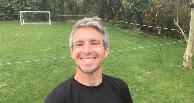 Guy Hudson runs 50k ultra marathon in back garden for Horsham foodbank funds