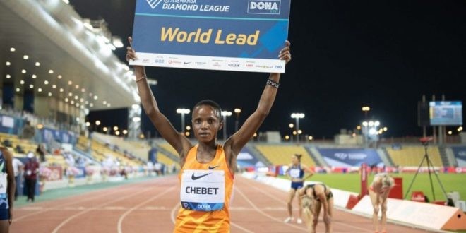 Beatrice Chebet from Kenya sets meet record in France