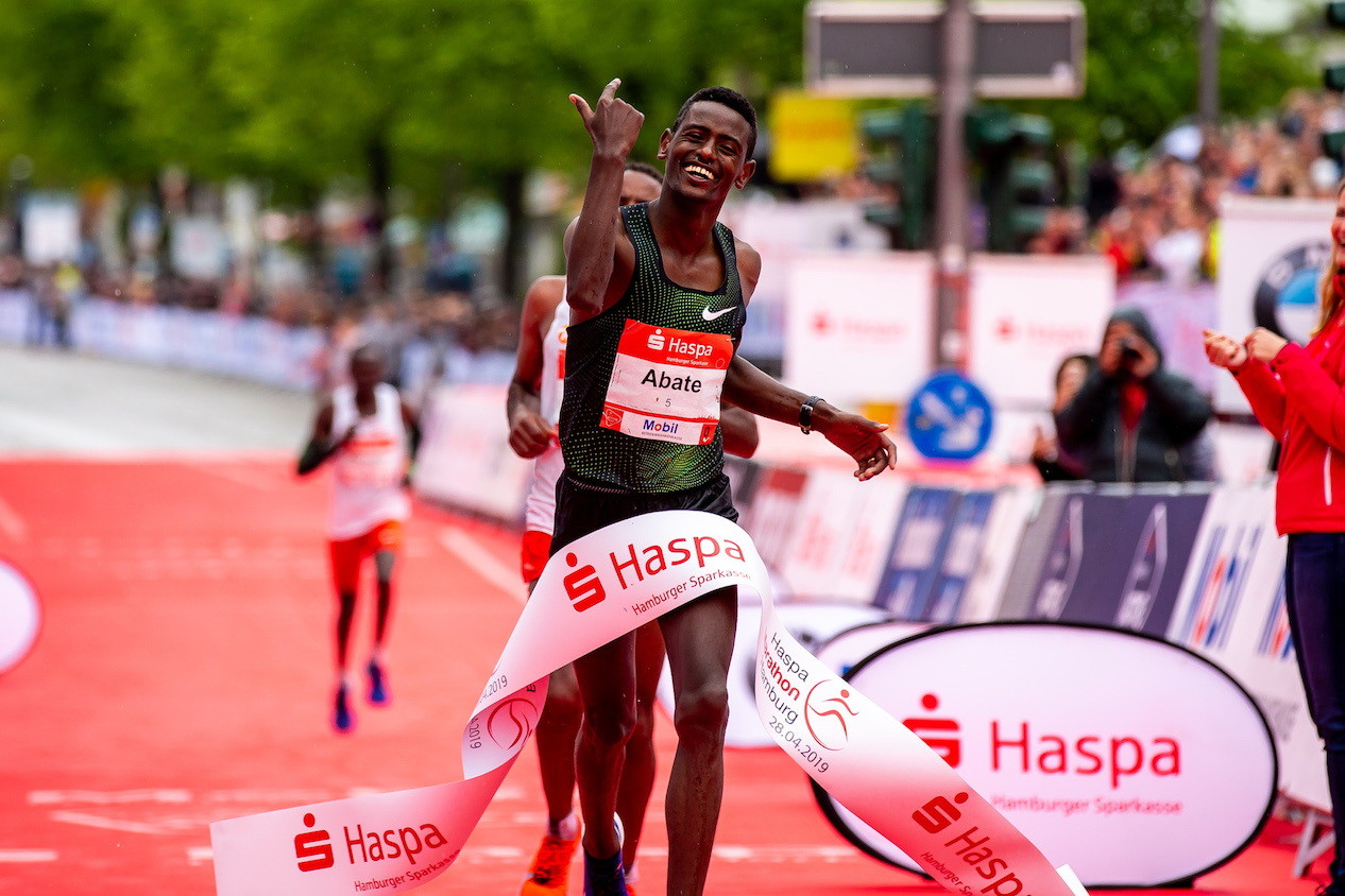 Defending Champions Tadu Abate and Dibabe Kuma will return to  the Haspa Marathon Hamburg