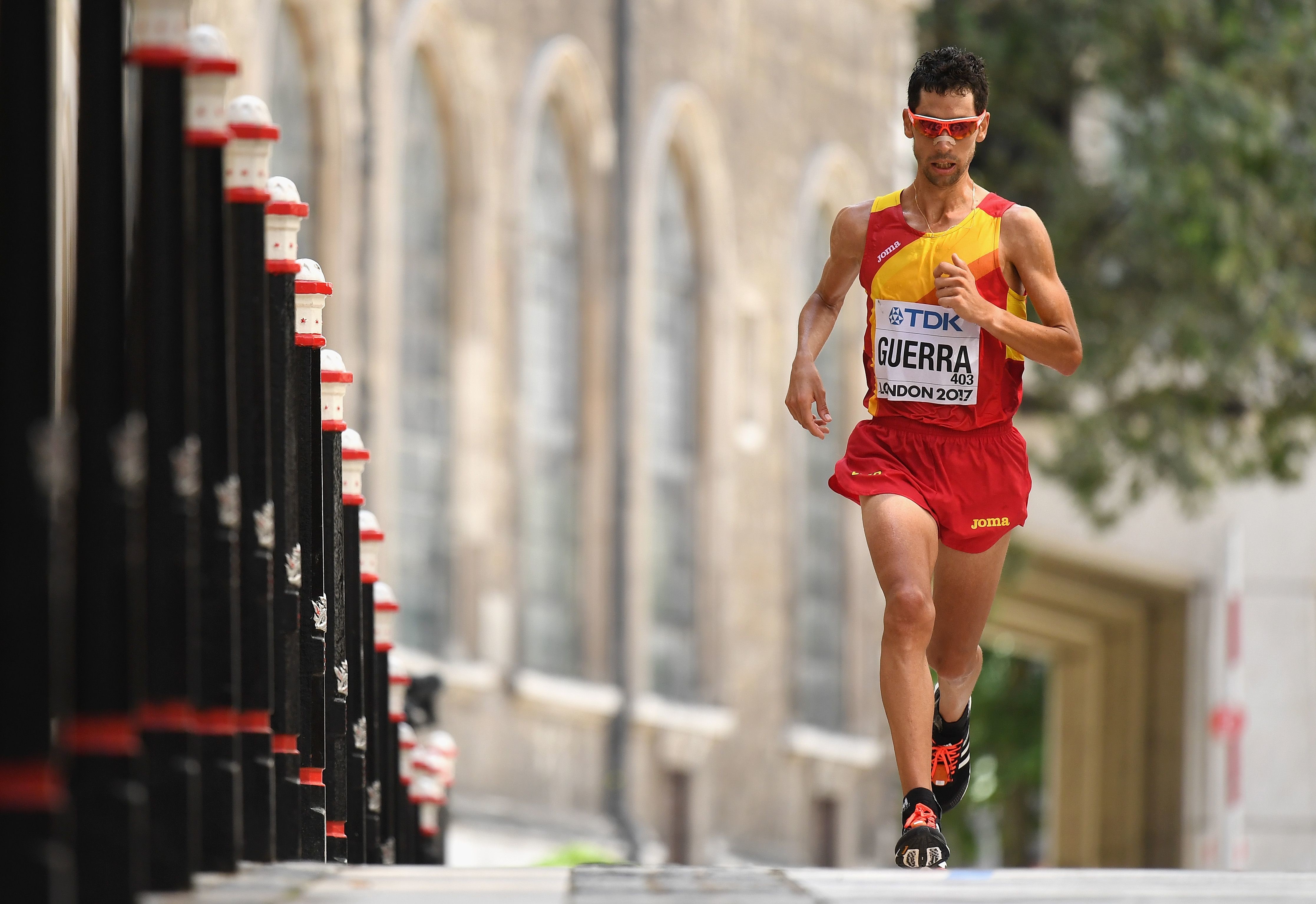 Elite Spanish runners, who have just been allowed to train outdoors