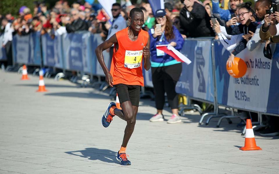 Brimin Kipkorir of Kenya won the 36th Athens Marathon