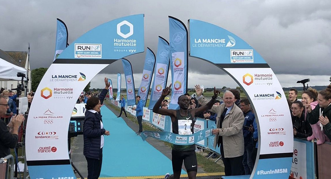 Kenyans dominated the 22nd edition of the Mont-Saint-Michel marathon