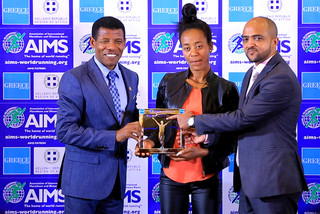 AIMS World Record Award has been presented to Ethiopiaâ€™s Netsanet Gudeta
