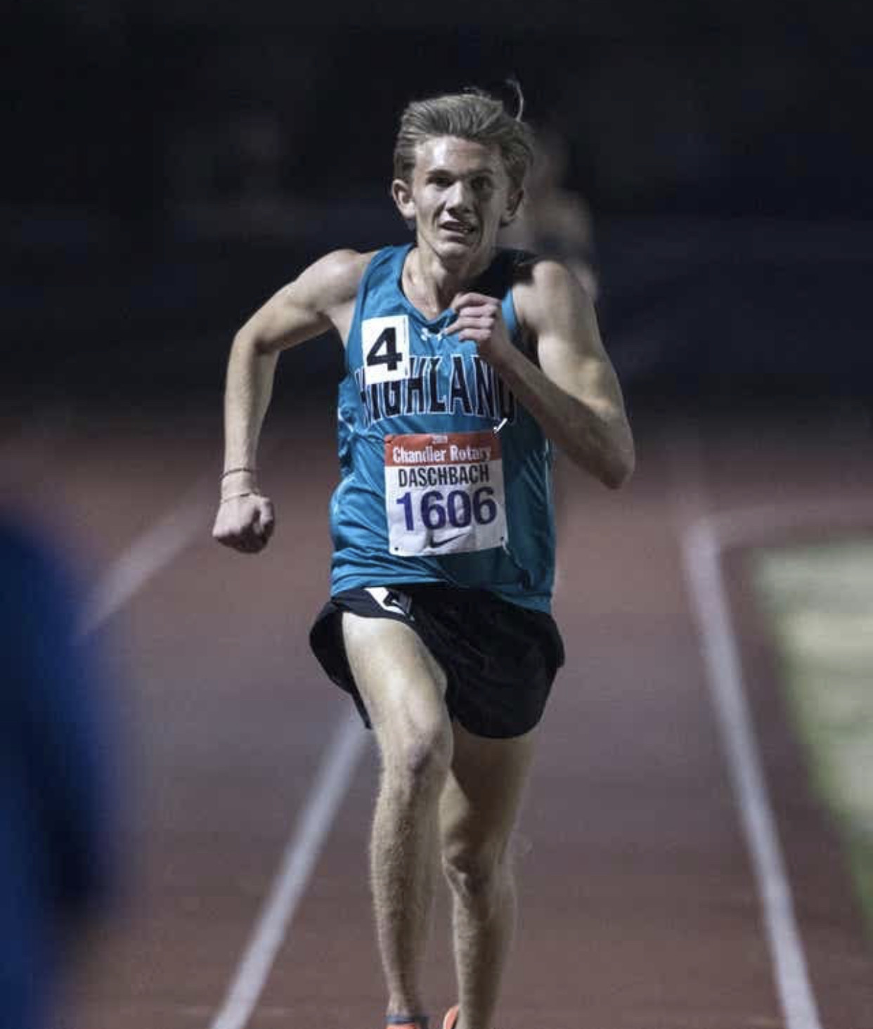 Leo Daschbach Ran a sub four minute mile Saturday night to join the HS list of just 11 who have done it 