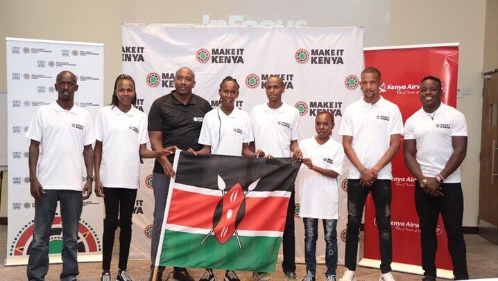 Africa’s fastest man Ferdinand Omanyala and six other Kenyan athletes left the country Wednesday night for the 2021 Dubai Run