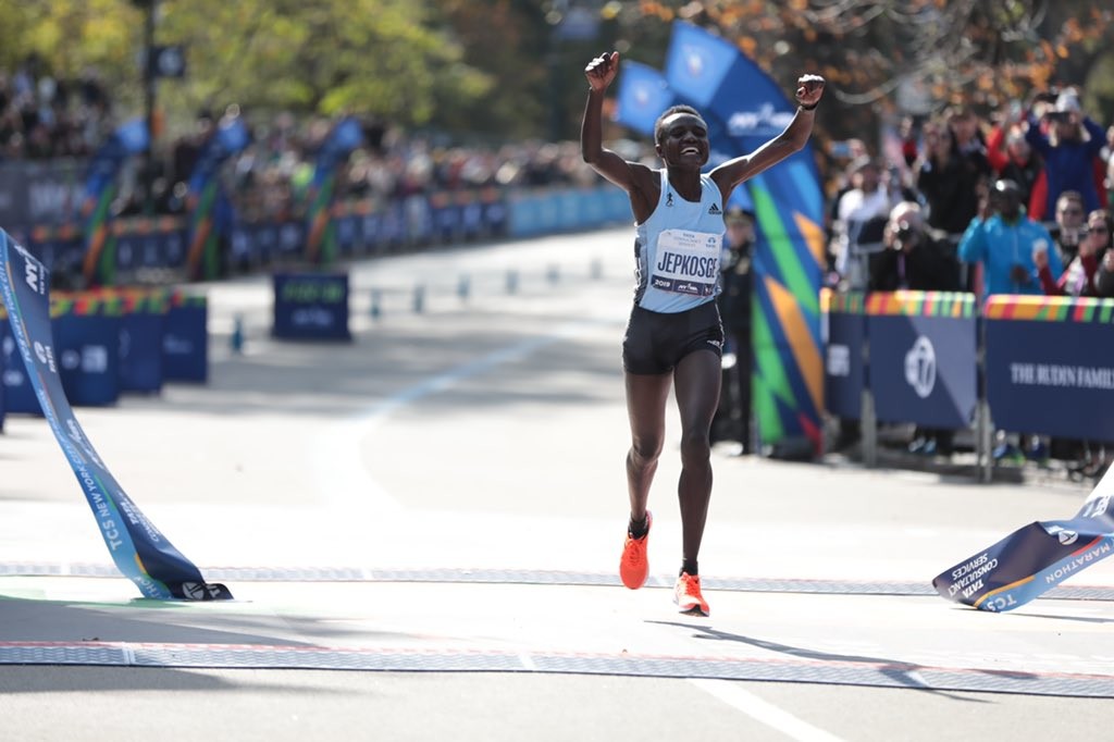 Kenyaâ€™s Joyciline Jepkosgei was voted the 2019 New York Road Runners Pro Performer of the Year after winning the TCS New York City Marathon